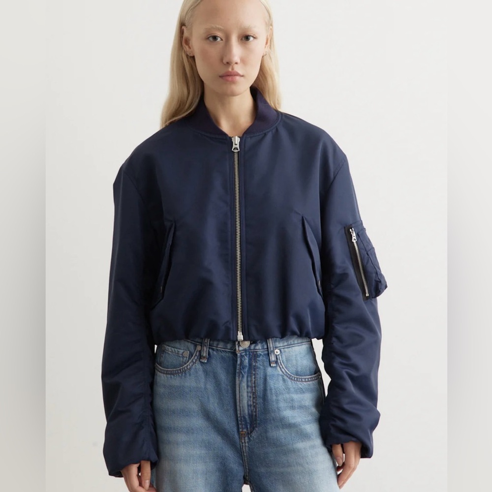 Rag and Bone Navy Bomber. Nylon.